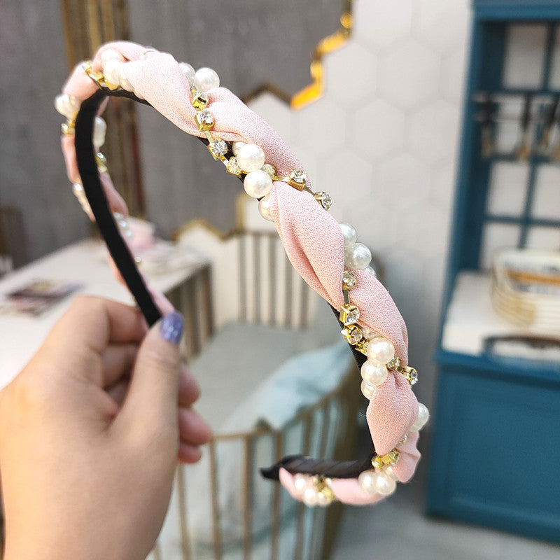 Wholesale Pearl Braided Headband