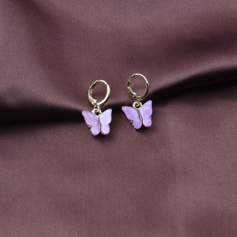 Wholesale Colorful Acrylic Butterfly Earrings