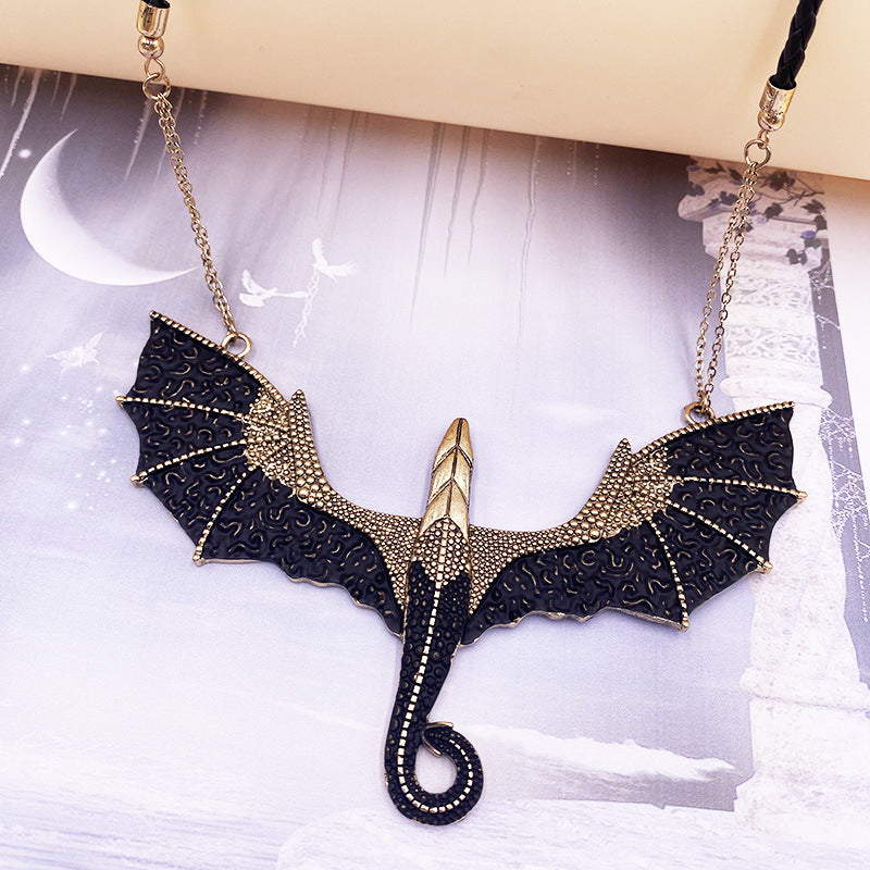 Wholesale Halloween Exaggerated Dragon Alloy Necklace