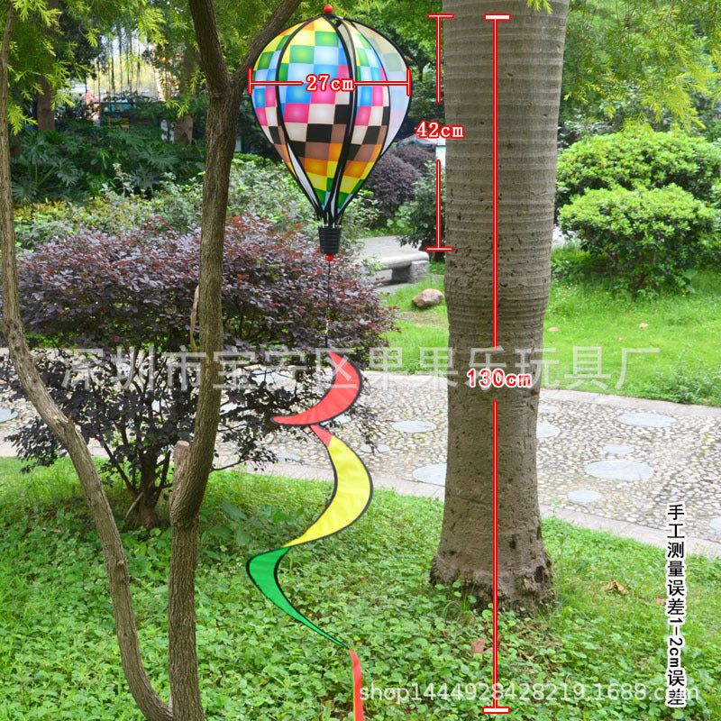 Wholesale Hot Sale Rainbow Hot Air Balloon National Flag Outdoor Decoration Windmill