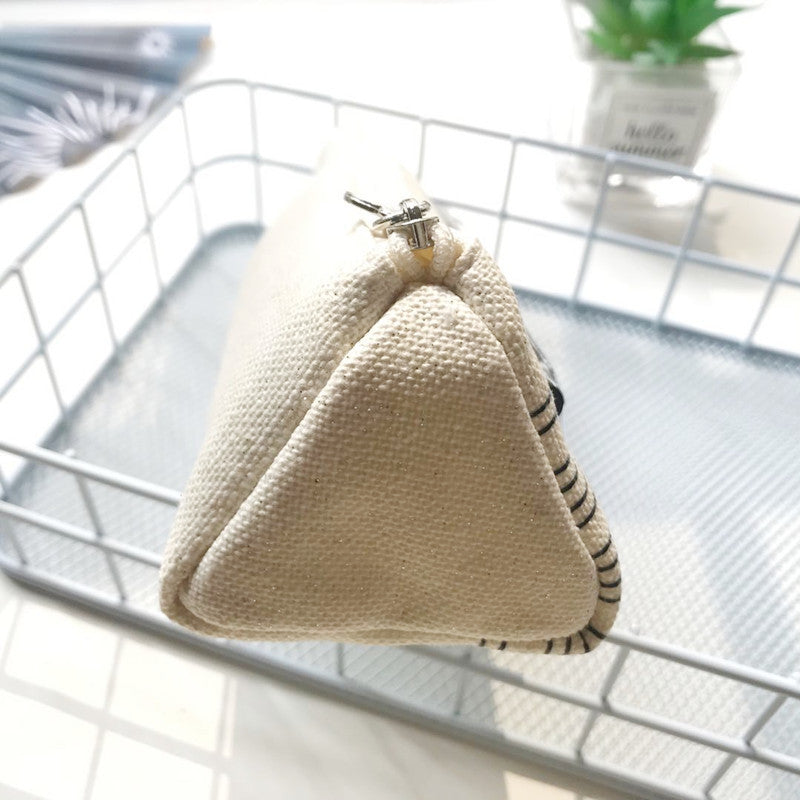 Wholesale Vintage Canvas Triangular Pencil Case