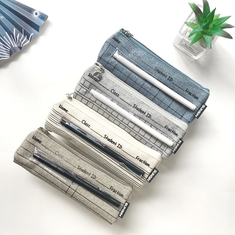 Wholesale Vintage Canvas Triangular Pencil Case