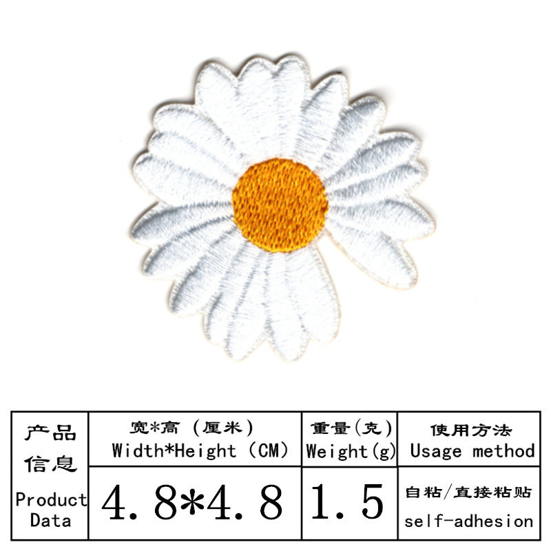 Wholesale Self Adhesive Embroidered Cloth Patches Set Of 25 Heart Flower Bowknot Designs For Towel DIY Decorative Accent
