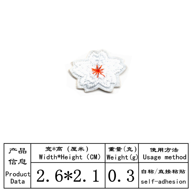 Wholesale Self Adhesive Embroidered Cloth Patches Set Of 25 Heart Flower Bowknot Designs For Towel DIY Decorative Accent