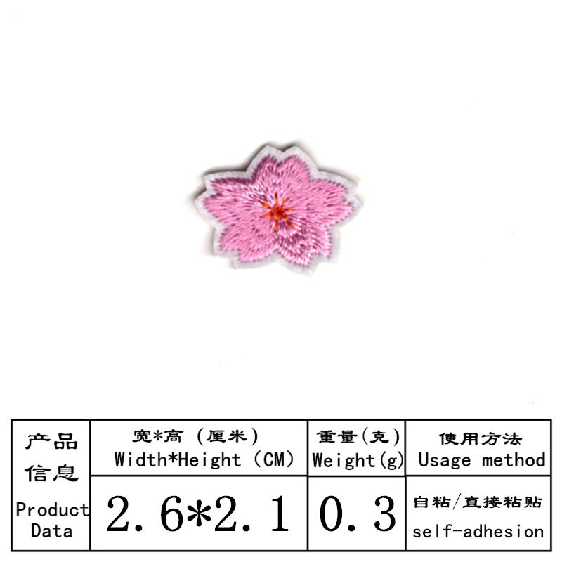 Wholesale Self Adhesive Embroidered Cloth Patches Set Of 25 Heart Flower Bowknot Designs For Towel DIY Decorative Accent