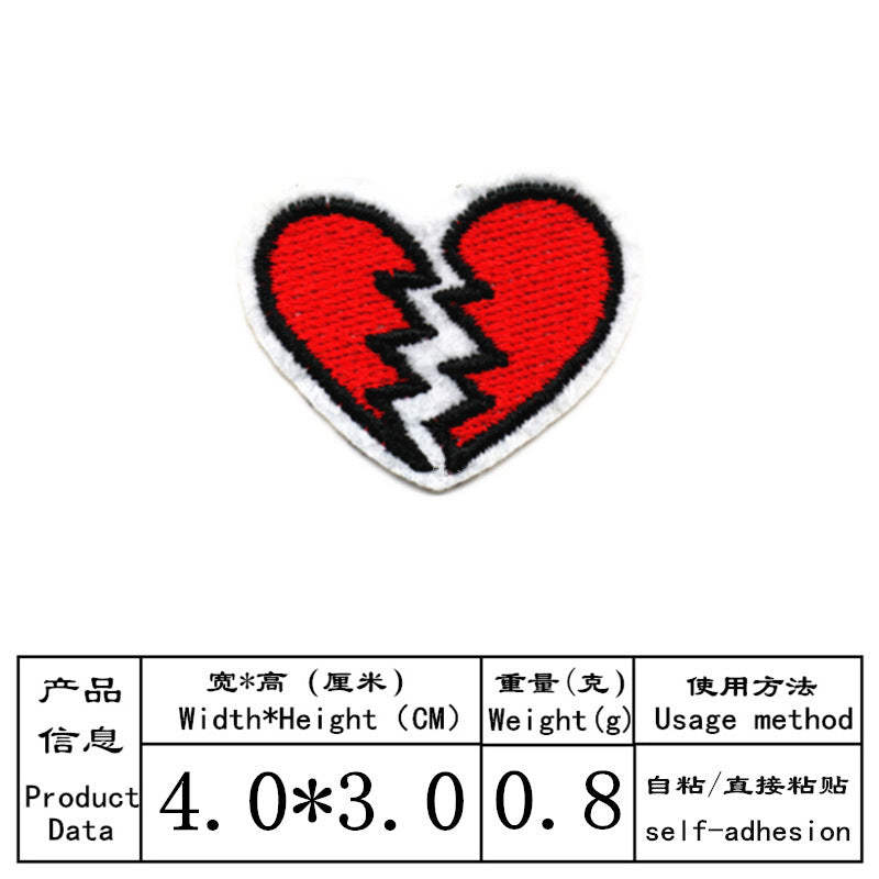 Wholesale Self Adhesive Embroidered Cloth Patches Set Of 25 Heart Flower Bowknot Designs For Towel DIY Decorative Accent