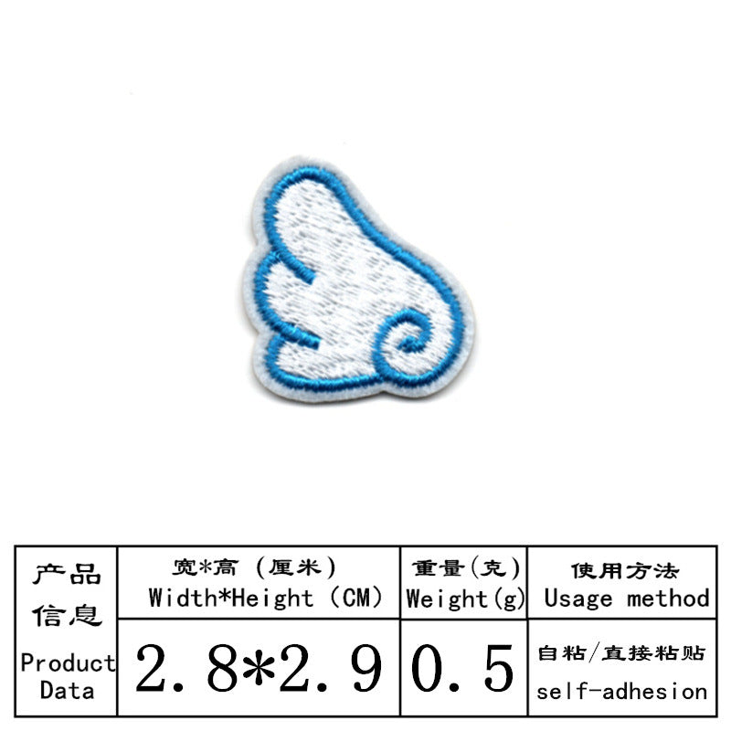 Wholesale Self Adhesive Embroidered Cloth Patches Set Of 25 Heart Flower Bowknot Designs For Towel DIY Decorative Accent