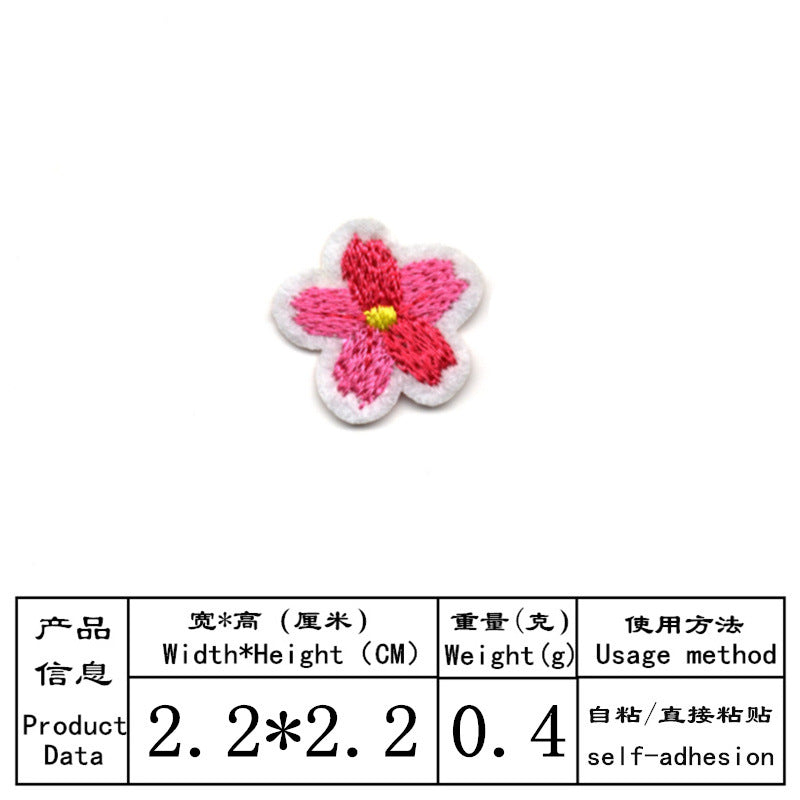 Wholesale Self Adhesive Embroidered Cloth Patches Set Of 25 Heart Flower Bowknot Designs For Towel DIY Decorative Accent