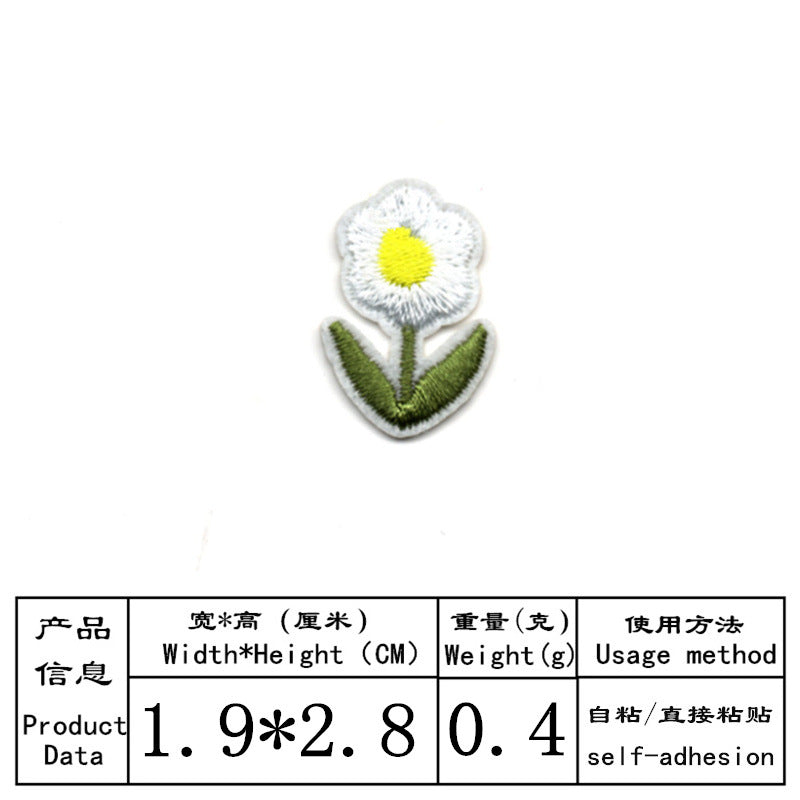 Wholesale Self Adhesive Embroidered Cloth Patches Set Of 25 Heart Flower Bowknot Designs For Towel DIY Decorative Accent
