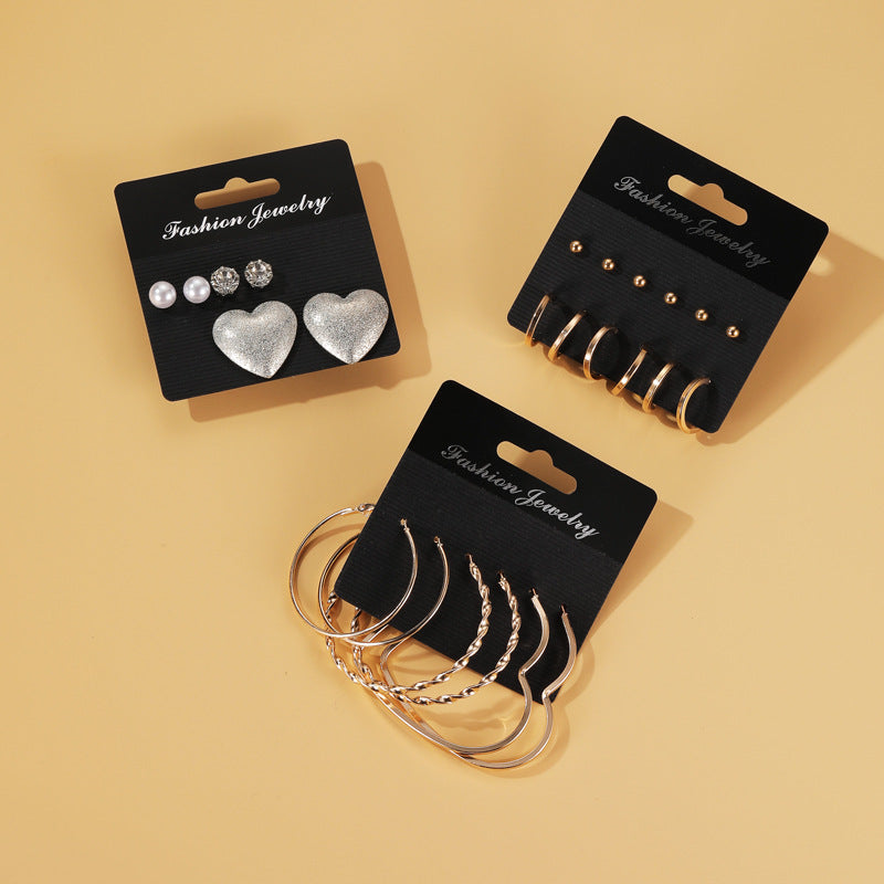 Wholesale Geometry Alloy Earring Set