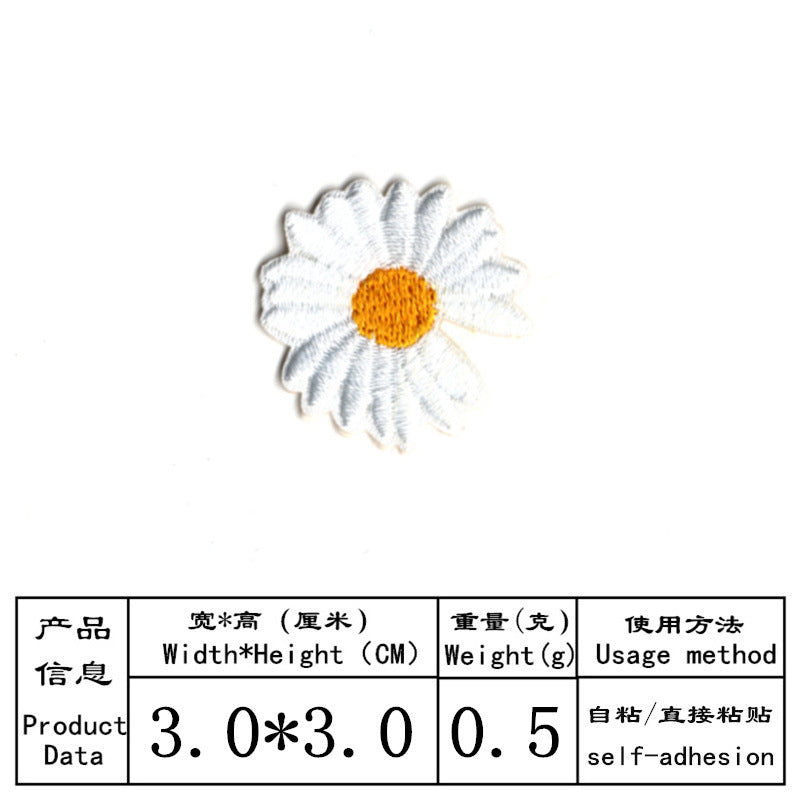 Wholesale Self Adhesive Embroidered Cloth Patches Set Of 25 Heart Flower Bowknot Designs For Towel DIY Decorative Accent