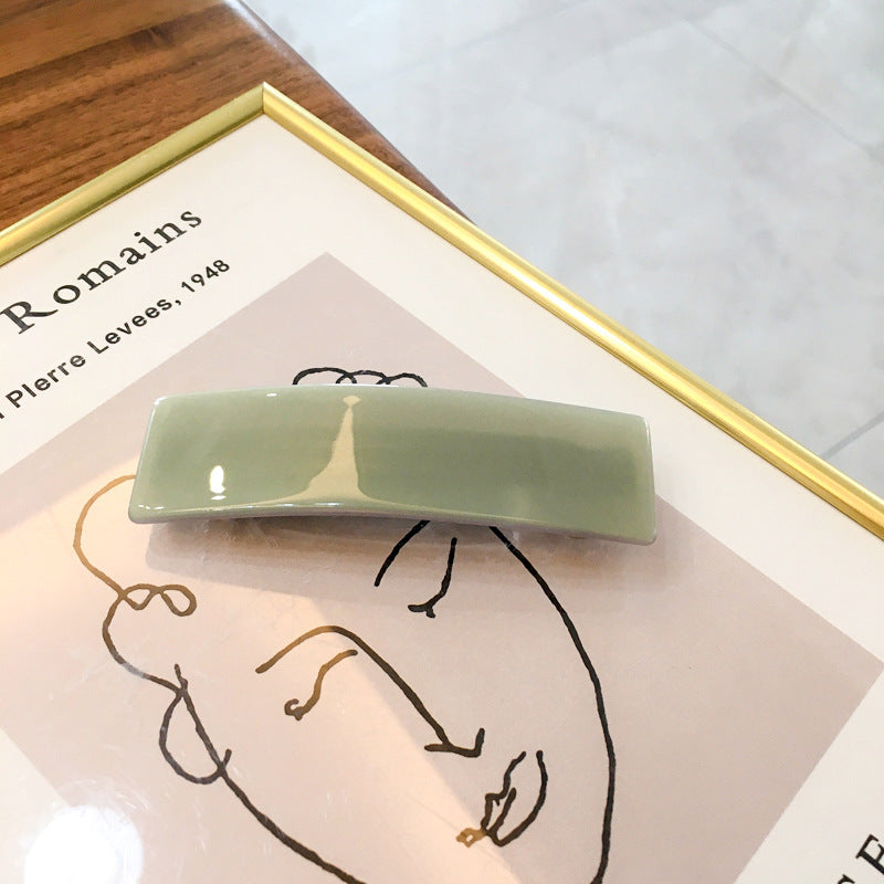 Wholesale Temperament Simple Hair Accessory Horizontal Clip One-line Rectangular Versatile Spring Clip