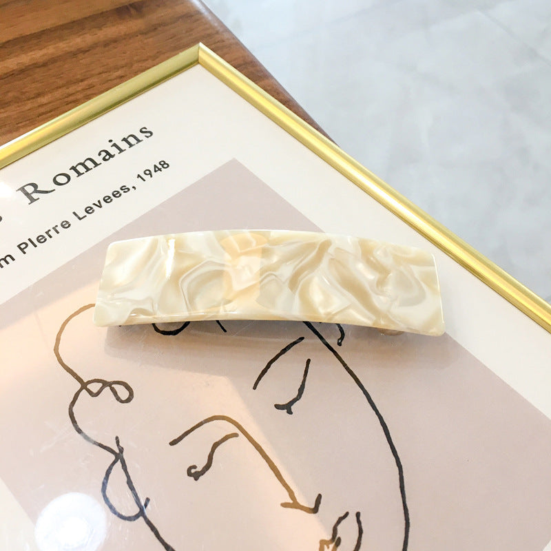 Wholesale Temperament Simple Hair Accessory Horizontal Clip One-line Rectangular Versatile Spring Clip