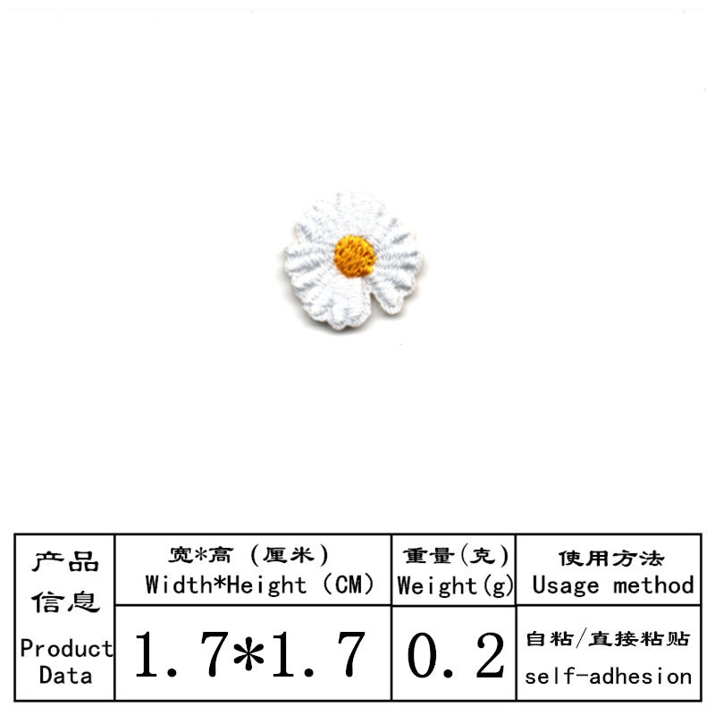 Wholesale Self Adhesive Embroidered Cloth Patches Set Of 25 Heart Flower Bowknot Designs For Towel DIY Decorative Accent