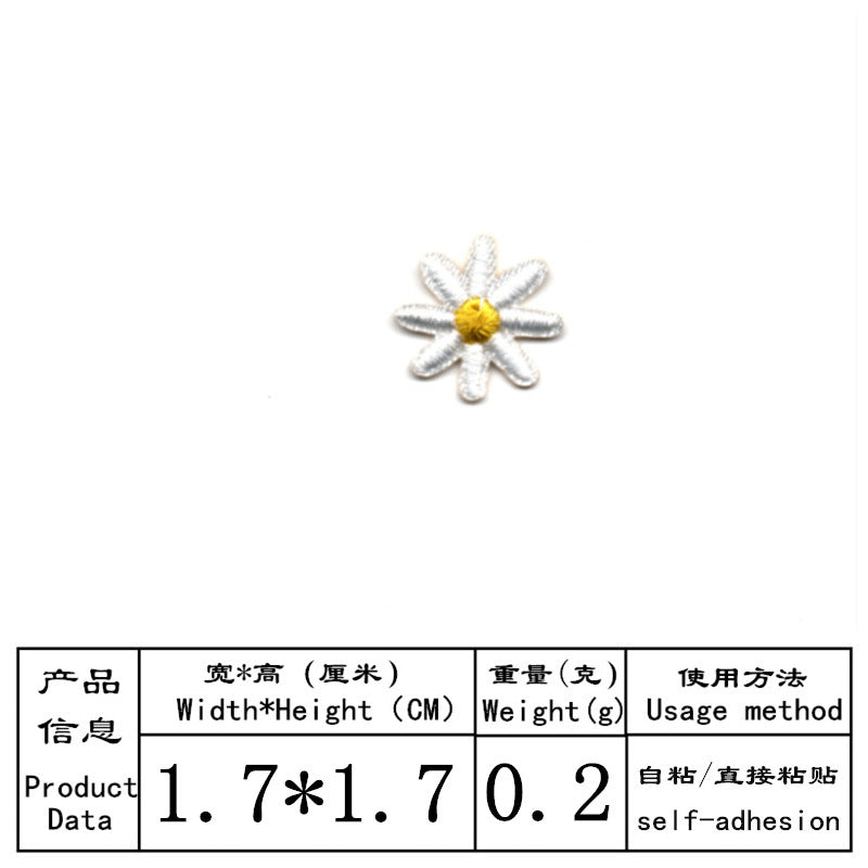 Wholesale Self Adhesive Embroidered Cloth Patches Set Of 25 Heart Flower Bowknot Designs For Towel DIY Decorative Accent