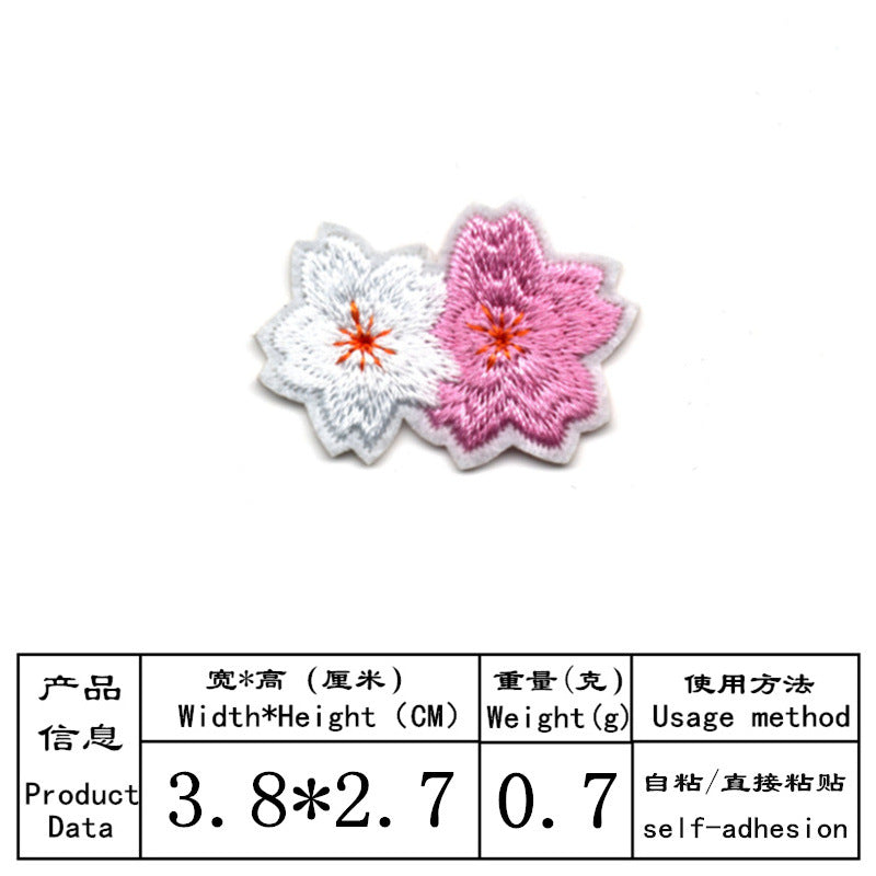Wholesale Self Adhesive Embroidered Cloth Patches Set Of 25 Heart Flower Bowknot Designs For Towel DIY Decorative Accent