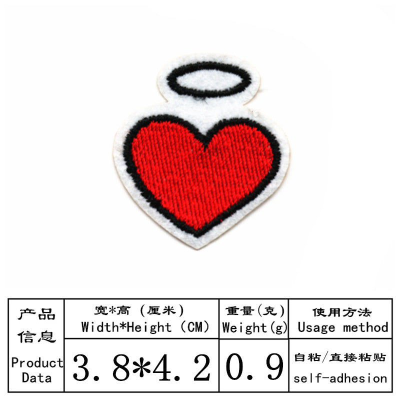 Wholesale Self Adhesive Embroidered Cloth Patches Set Of 25 Heart Flower Bowknot Designs For Towel DIY Decorative Accent