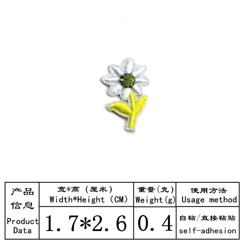 Wholesale Self Adhesive Embroidered Cloth Patches Set Of 25 Heart Flower Bowknot Designs For Towel DIY Decorative Accent