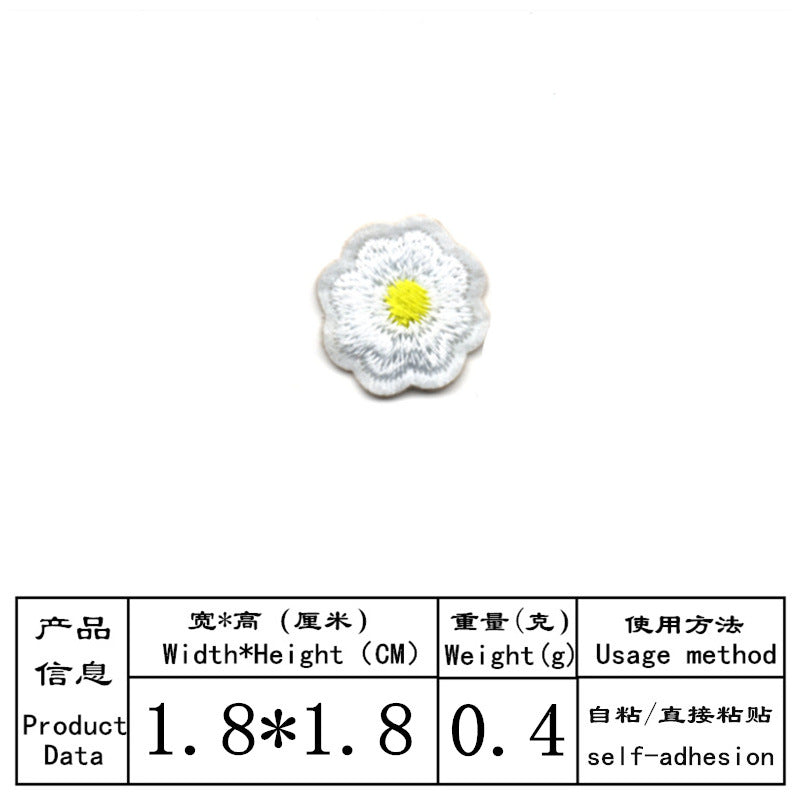 Wholesale Self Adhesive Embroidered Cloth Patches Set Of 25 Heart Flower Bowknot Designs For Towel DIY Decorative Accent