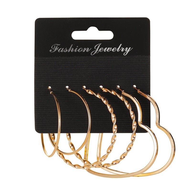 Wholesale Geometry Alloy Earring Set