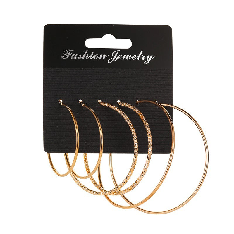 Wholesale Geometry Alloy Earring Set
