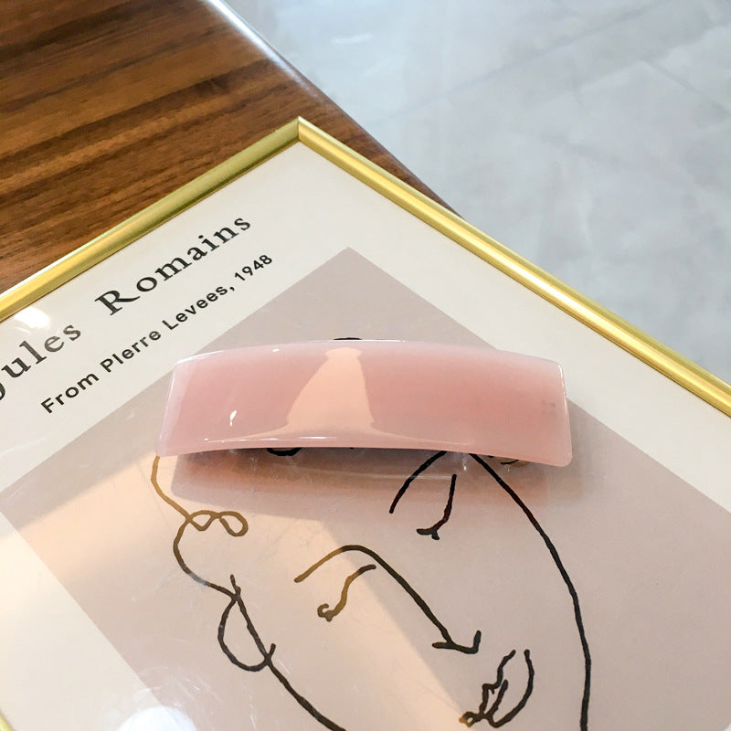 Wholesale Temperament Simple Hair Accessory Horizontal Clip One-line Rectangular Versatile Spring Clip