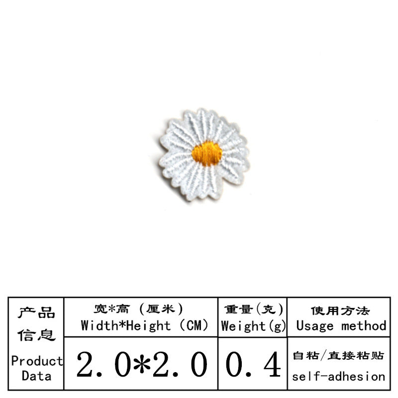 Wholesale Self Adhesive Embroidered Cloth Patches Set Of 25 Heart Flower Bowknot Designs For Towel DIY Decorative Accent