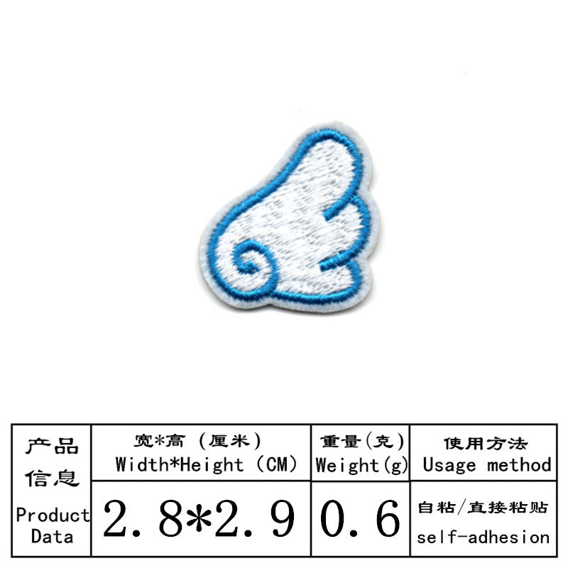 Wholesale Self Adhesive Embroidered Cloth Patches Set Of 25 Heart Flower Bowknot Designs For Towel DIY Decorative Accent
