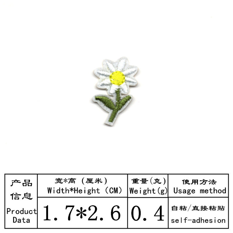 Wholesale Self Adhesive Embroidered Cloth Patches Set Of 25 Heart Flower Bowknot Designs For Towel DIY Decorative Accent