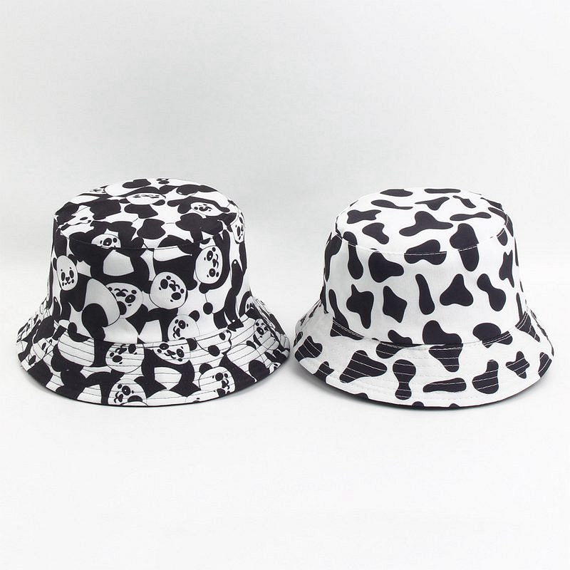 Wholesale Cow Print Double-sided Bucket Hat