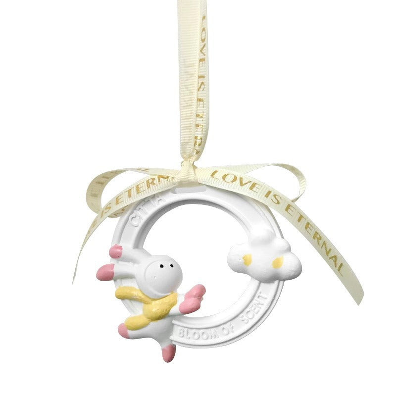 Wholesale of Cute Rabbit Car Aromatherapy Gypsum Pendants