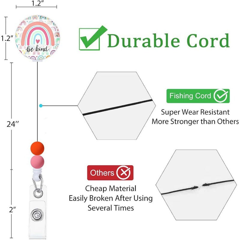 Wholesale Rainbow Devil Eye Autism Badge Scroll Retractable Keychain
