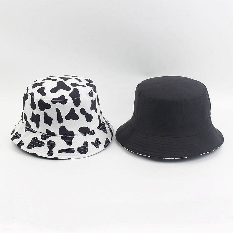 Wholesale Cow Print Double-sided Bucket Hat