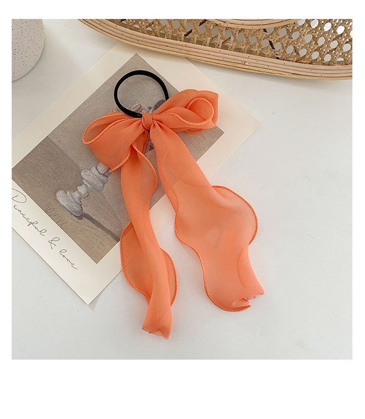 Wholesale Big bow lace hair tie