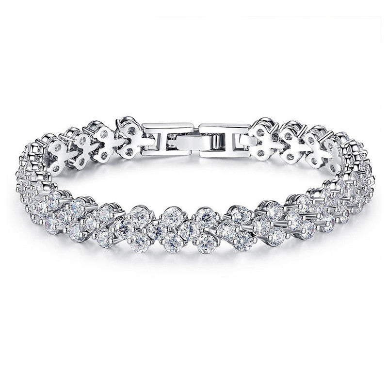 Wholesale Roman Diamond Multilayer Bracelet