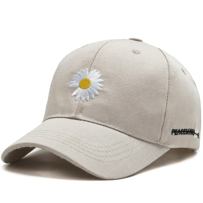 Wholesale Daisy baseball cap visor chrysanthemum embroidery cap