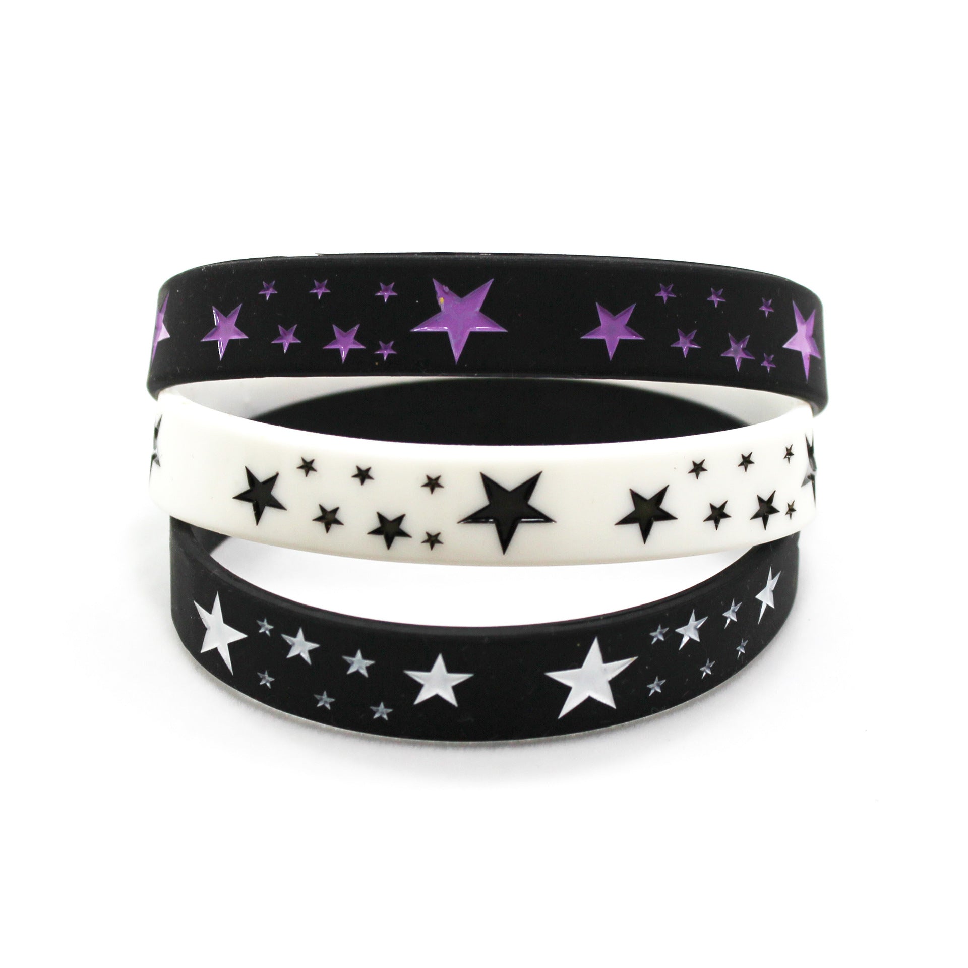Wholesale Pentagram Punk Movement Silicone Bracelet