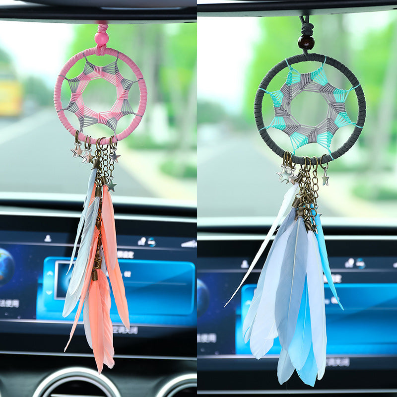 Wholesale Alloy Dream Catching Wind Chime Forest Series Handmade Feather Pendant