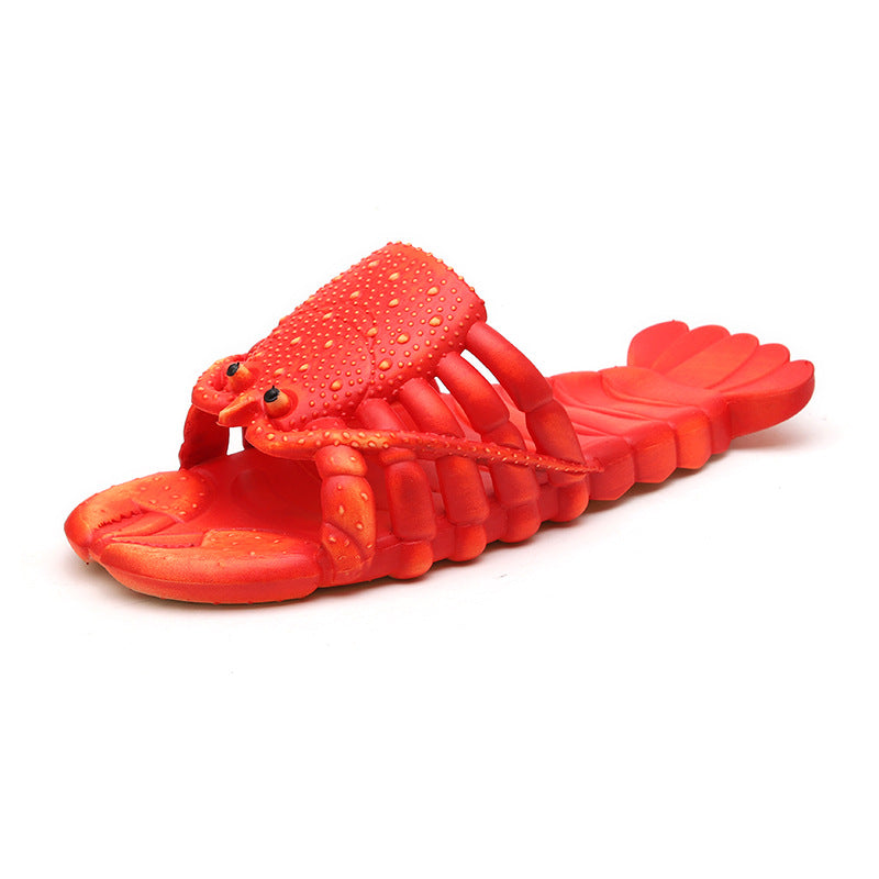 Wholesale Parent-child Cartoon Lobster Funny Beach Slippers