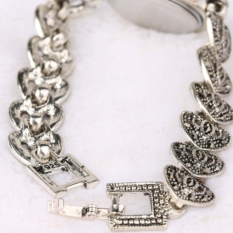 Wholesale Vintage Alloy Rhinestone Crystal Heart Bracelet Quartz Watch