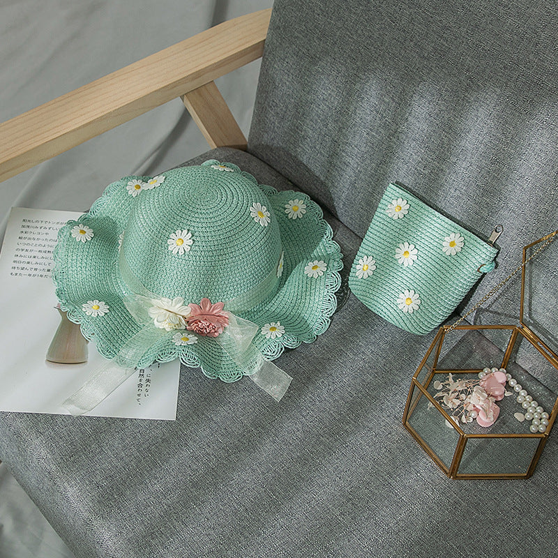 Wholesale Small Chrysanthemum Straw Bucket Hat