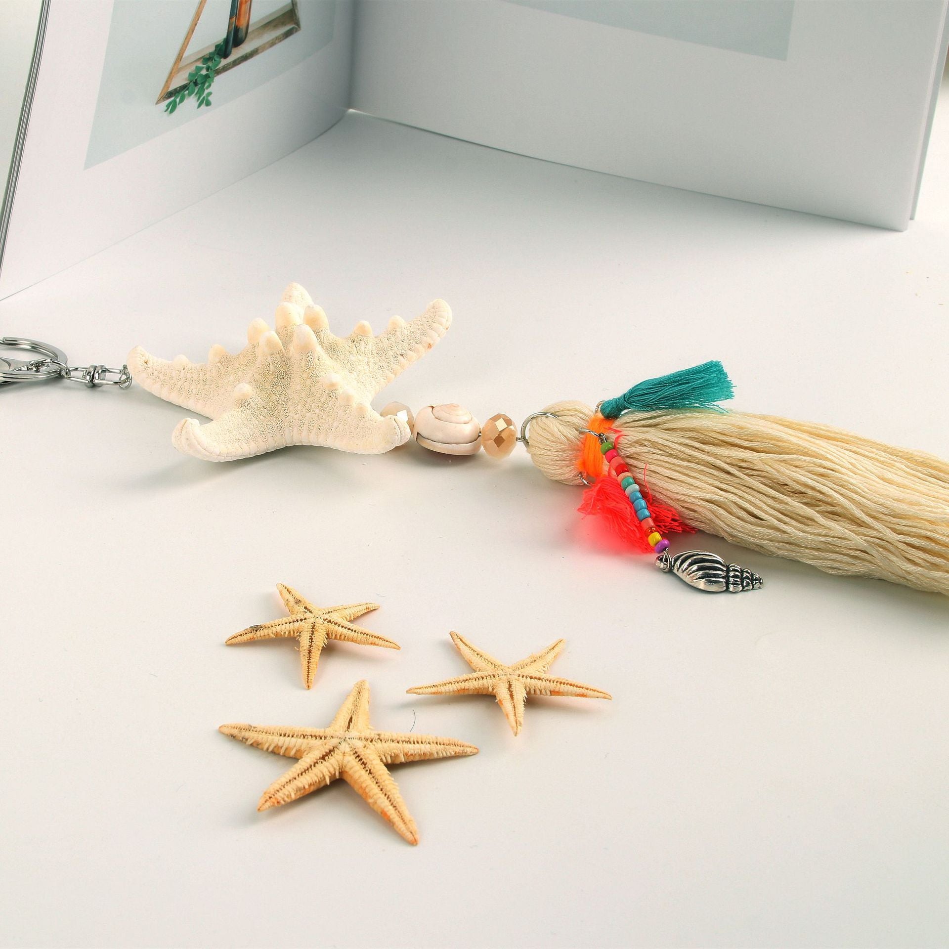 Wholesale Beach Shell Tassel Keychain
