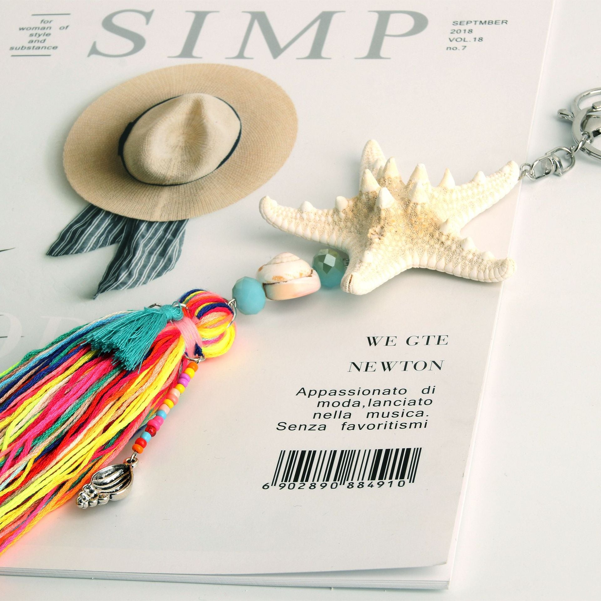 Wholesale Beach Shell Tassel Keychain