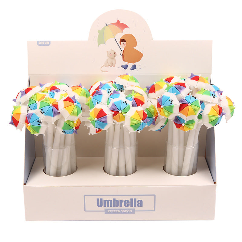 Wholesale 36pcs/box Plastic Cute Umbrella Styling Pens