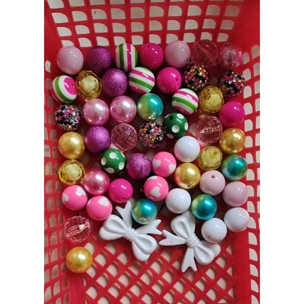 Wholesale 50pcs 20mm Acrylic Purple Series Assorted Mixed Color Beads