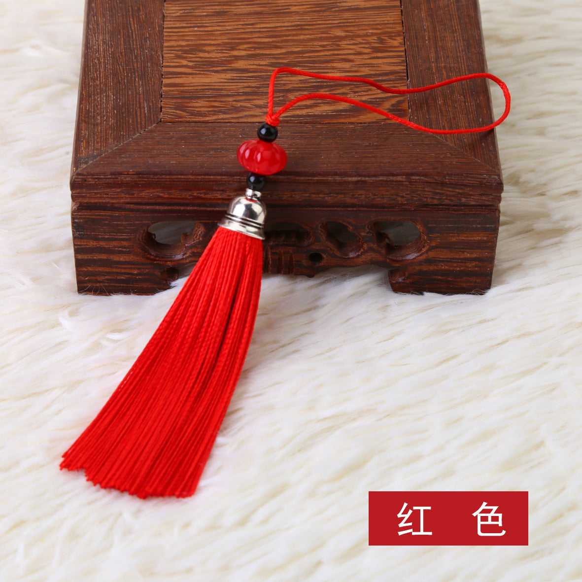 Wholesale Pumpkin Bead Ice Silk Tassel Polyester Metal Hat Pendant