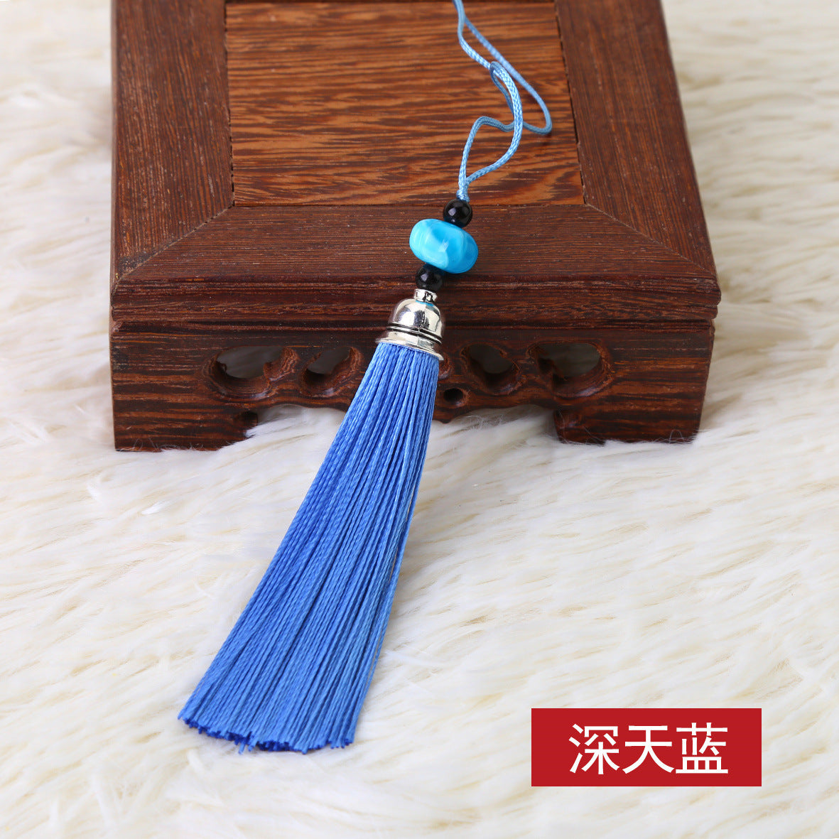 Wholesale Pumpkin Bead Ice Silk Tassel Polyester Metal Hat Pendant