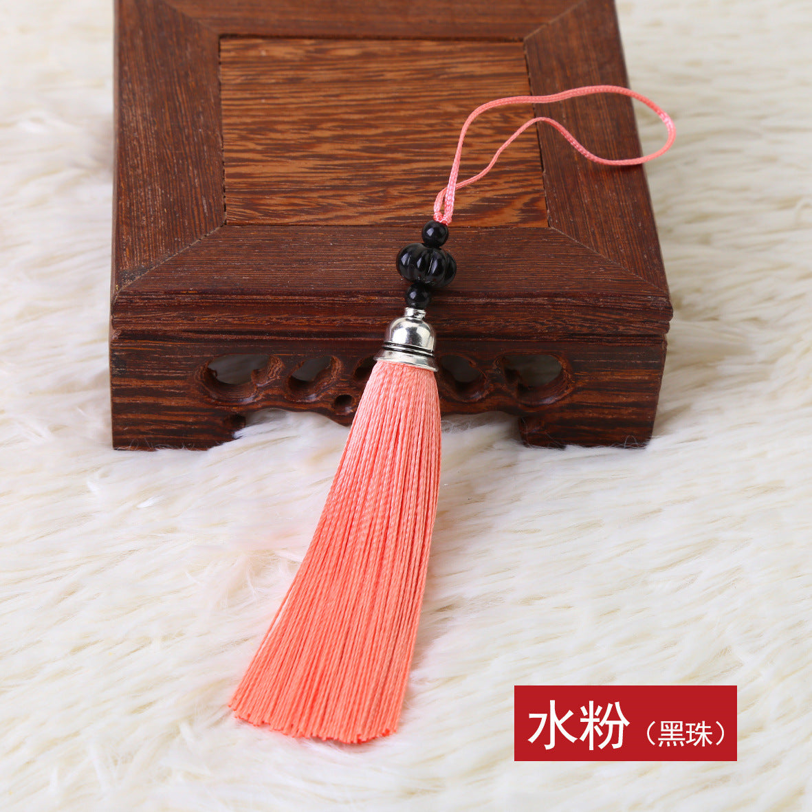 Wholesale Pumpkin Bead Ice Silk Tassel Polyester Metal Hat Pendant