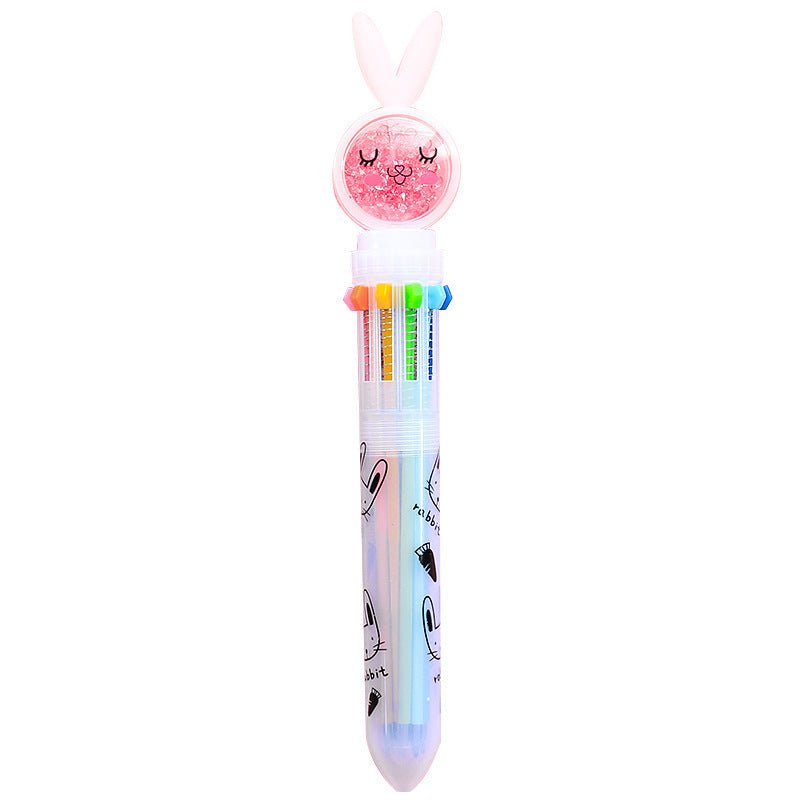 Wholesale Creative Cartoon Ten-color Plastic Ballpoint Pen