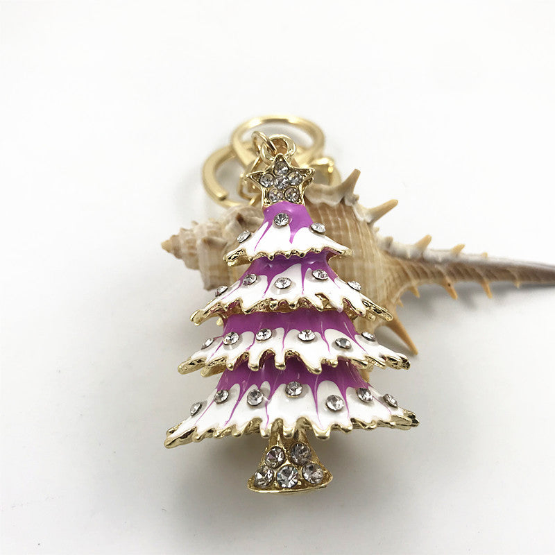 Wholesale Alloy Christmas Tree Keychain